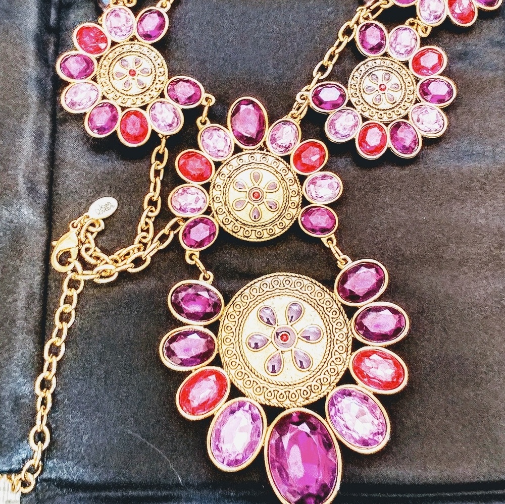 Joan Rivers Red 💎carpet statement necklace - Picture 4 of 8
